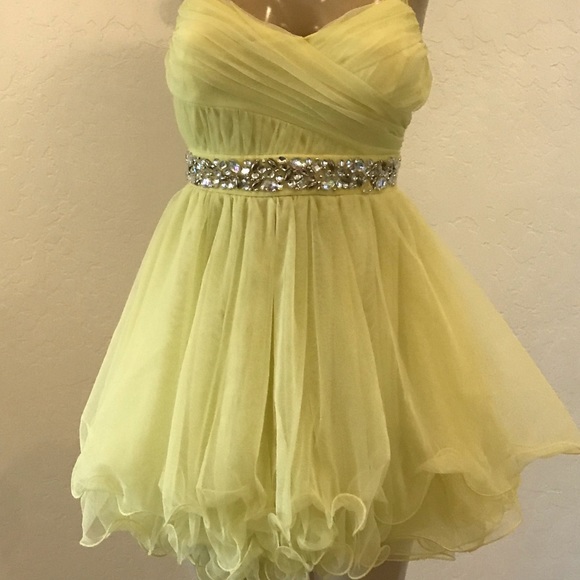 Beautiful buttercup yellow flare dress - Picture 2 of 4